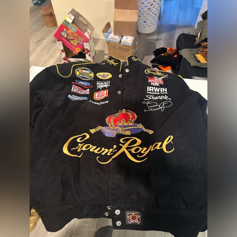 Black Crown Royal Racing jacket